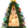 Casafield Ceramic Christmas Tree Night Light - Plug-in Vintage Christmas Decorative Night Light with # Bulbs and Star Topper - 4 of 4