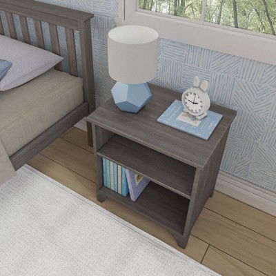 Clay Classic Wood Nightstand with Shelves for Kids