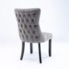 DOMETOUR Set of 2 Upholstered Wing-Back Dining Chair with Backstitching Nailhead Trim and Solid Wood Legs - 4 of 4