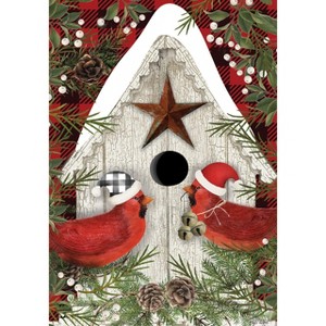 Briarwood Lane Winter Christmas Garden Flag 12x18 For Outdoor Winter Cardinals Birdhouse For Christmas Garden Flag Flags For Outside - 1 of 4