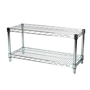 Shelving.com Chrome Wire Shelving with 2 Tier Shelves - - 1 of 3