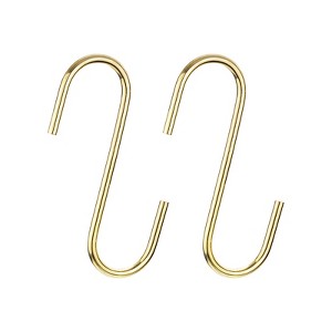 Unique Bargains Extra Long Carbon Steel Garden Kitchen S Hooks and Hangers 2 Pcs - 1 of 4