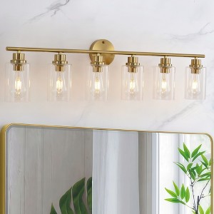 BAOURE Modern Vanity Light, Bathroom Light Fixtures for Expansive Bathrooms, Wall Lamp with Clear Glass for Mirror, Living Room - 1 of 4