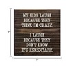 Slickblue Funny Parent Quote Wood Wall Sign – “They Think I’m Crazy” 7x7 Rustic Home Décor, Multiple Color Options - 3 of 3