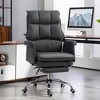 TiramisuBest PU Leather Ergonomic Office Chair with Footrest, Black - Adjustable Height, 155¡ã Recline - 2 of 4