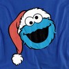 Boys' Sesame Street Christmas Santa Hat Cookie Monster Face T-Shirt - 2 of 4