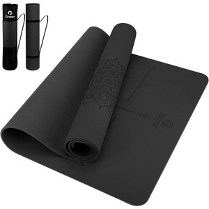 Gruper Non Slip TPE Yoga Mat with Alignment Lines Large Size 72x32 Inches 0.32 or 0.24 Thick for Fitness Pilates and Floor Workouts - 1 of 4
