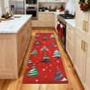 Runner Rug,Washable Rug for Home Decor, Indoor Non Slip Carpet,Soft Low Pile Christmas Rugs with Xmas Tree Motif for Entryway,Living Room,Bedroom - 2 of 4