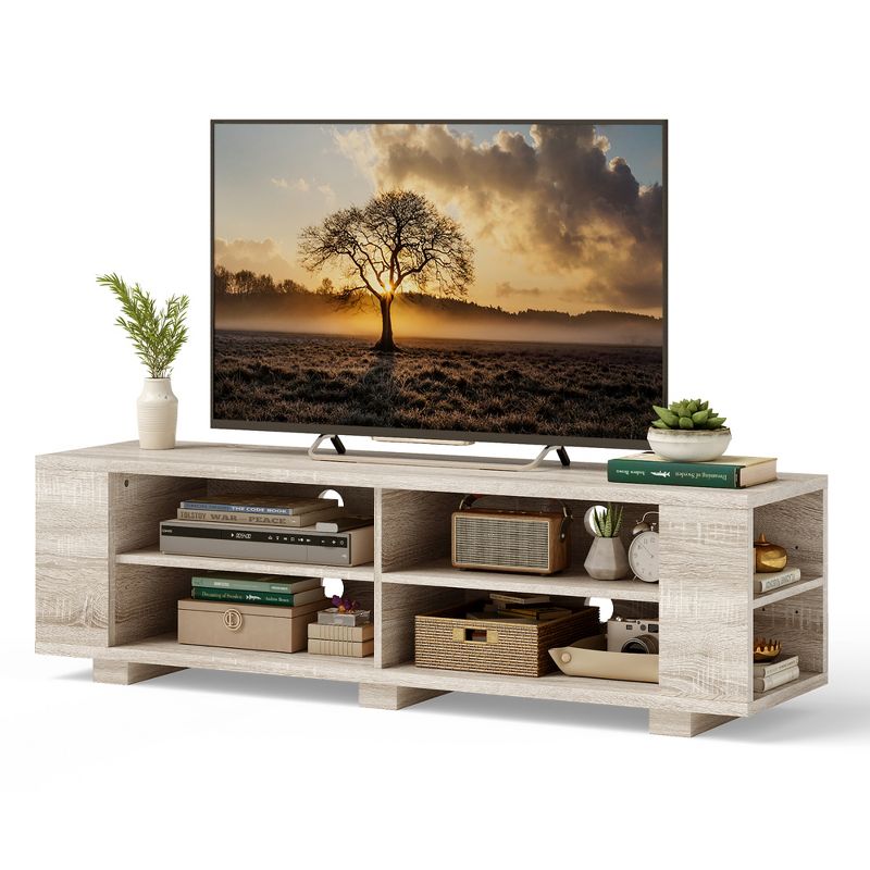 Costway TV Stand Entertainment Media Center Console For TV's up to 65'' w/Storage Shelves, 1 of 11