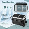 Costway Dual Zone 12V Car Refrigerator 42QT Portable Compressor Fridge Freezer (-4℉~68℉) for RVs Black/Green - 3 of 4