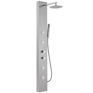 BWE 4-Jet Rainfall Shower Tower Shower Panel System with Waterfall Shower Head and Shower Wand - 1 of 4