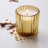 Ribbed Glass Driftwood and Amber Jar Candle Yellow 8.5oz - Hearth & Hand™ with Magnolia - 2 of 4