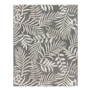 120"x94" Paseo Akimbo Indoor/Outdoor Rug Gray White/Botanical - Gertmenian - 1 of 4