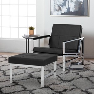 studio designs Atlas Mid-Century Modern Square Ottoman Blended - 1 of 4