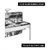 COZONY 5-Piece Stainless Steel Buffet Set with Roll Top Lids, Complete Chafing Dish System for Catering and Group Gatherings - 3 of 4