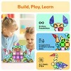 PICASSO-TILES 50PC Nano Magnetic Tiles Travel Toy Construction Building Blocks Playset with Storage Case STEM Montessori Learning Toys for Kids - 4 of 4