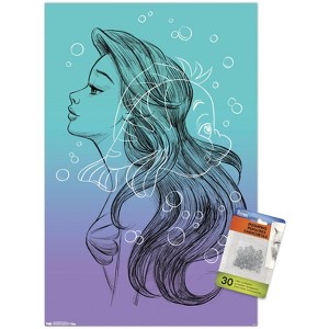 Trends International Disney The Little Mermaid - Sketch Unframed Wall Poster Prints - 1 of 4