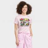 Women's MTV Mushroom Short Sleeve Graphic T-Shirt - Pink