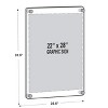 Azar Displays Floating Styrene Wall Frame with Rounded Edges, Silver Stand Off Caps: 22" x 28" Graphic Size, Overall Frame Size: 23.5"W x 31.5''H - 4 of 4