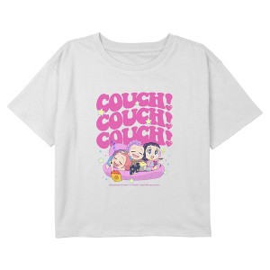 Girls KPop Demon Hunters Cute Friendship Idols Couch Time Cropped T-Shirt - 1 of 4