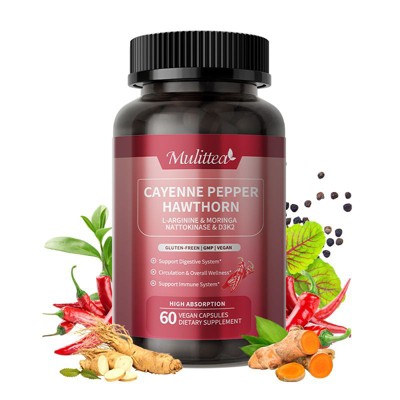 Mulittea Cayenne Pepper 500mg | 60 Capsules