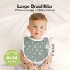 KeaBabies 8pk Organic Baby Bibs for Boy, Baby Drool Bib for Baby Boys and Girls, Newborn Teething Bibs - 2 of 4