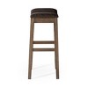 Maven Lane Adrien Backless Saddle Bar Stool with Faux Leather 31" - 3 of 4