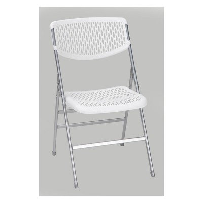 target white folding chair