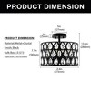 DORESshop 12 in. 3-Light Matte Black Semi-Flush Mount Ceiling Light with Teardrop Crystal Accents, E12 Base, No Bulbs Included - 4 of 4