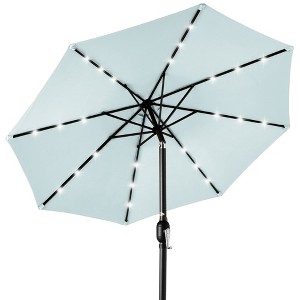 Best Choice Products 10ft Solar LED Lighted Patio Umbrella w/ Tilt Adjustment, UV-Resistant Fabric - 1 of 4