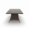Covers & All Universal 72 in L Rectangle Dining Table Top, Aspen Wicker, Glass & Umbrella Hole - 2 of 4