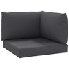 vidaXL Pallet Cushion Charcoal Oxford fabric (100% polyester) Medium - 2 of 4