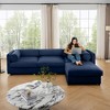 Oversized 109" Chenille Modular L-Shaped Sectional Sofa with Cylindrical Cushios and Storage Seat, 4-Piece Free combination Sofa - 2 of 4