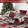 GustoWave Christmas Soft Quilts Coverlet Bed Set with Pillow Shams, Bedding Set - 4 of 4