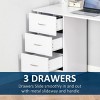 INFURNIC Desks Modern Writing Desk with 3 Drawers and 3 Tier Bookcase for Home Office Storage and Organization, White, 47.3"*19.3"*28.3" - 3 of 4
