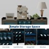 coucheta Wine Bar Cabinet with LED Lights,Home Liquor Cabinets with Glass Holder and Wine Racks, Modern Buffet Sideboard with Storage - 4 of 4