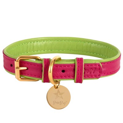 PoisePup – Luxury Pet Dog Collar – Soft Premium Italian Leather Padded  Adjustable - Sweetest Thing – Pink - Small