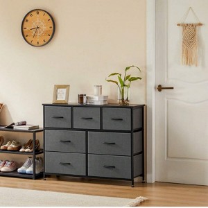 SKRAN Desser For Bedroom With 7 Fabric Drawers Organizer Storage Closet Chest Clothes Cabinet, Clothes Organizer,Kids Dresser Organization - 1 of 4