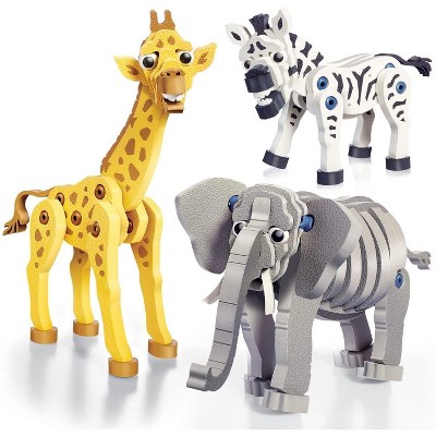 Bloco 230 Piece Construction Set | Zebra, Giraffe & Elephant