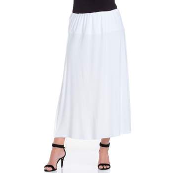 24seven Comfort Apparel Women's Elastic Waist Maxi Skirt