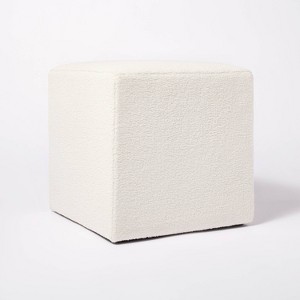 Lynwood Square Upholstered Cube Ottoman - Threshold™ designed with Studio McGee - 1 of 4