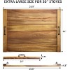 Acacia Noodle Board Stove Cover Wood with Handles for Gas/Electric Stove Top, 30" x 22" Extra Thick Kitchen Sink Cover Board, Decorative Serving Tray - 3 of 4