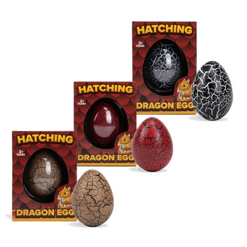 Class Collections Surprise Growing Dragon Hatch Egg Kids Novelty Toy Pack Of 3 Black Brown Red Target