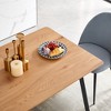 Vynxaria Brown 49'' Modern Rectangle Dining Table with Metal Frame - 4 of 4