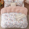 Reversible Floral Duvet Cover Set, Queen Size, 3 Pieces, Zipper Closure, 8 Corner Ties, 2 Pillow Shams 20x26 - 3 of 4