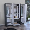 SEVOBAL Armoires Six Door Armoire with Multiple Shelves Drawers and Hanging Rods for Bedroom and Closet Storage , Black, 63.8"*18.6"*71.3" - 3 of 4