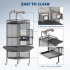 Bird Cage 61-inch Play Open Top Medium Small Parrot Parakeet Bird Cages with Detachable Rolling Stand Play Top & Bowls - Metal Large Bird Cages - 3 of 4