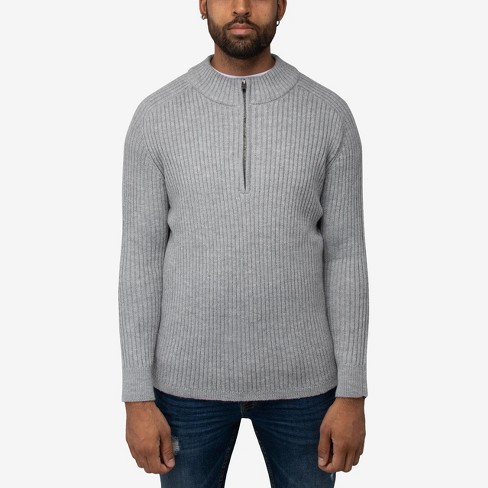 Men's Ribbed Half Zip Sweater