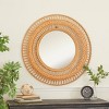 Metal Handmade Intricately Weaved Wall Mirror Brown - Olivia & May - 2 of 4