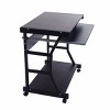 Syemin Desks Adjustable Overbed Bedside Table with Wheels Moveable Computer Desk Bedside Table with Wheels, Black, 24.8"*10.63"*29.53" - 4 of 4